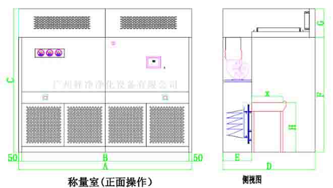 稱(chēng)量罩/負壓稱(chēng)量室設計方案圖